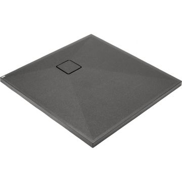 Cadita dus compozit slim patrata antracit 80x80 cm Deante Correo Square