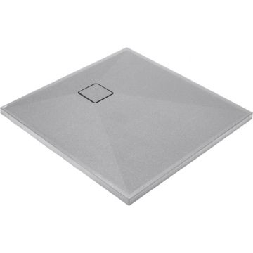 Cadita dus compozit slim patrata gri 80x80 cm Deante Correo Square