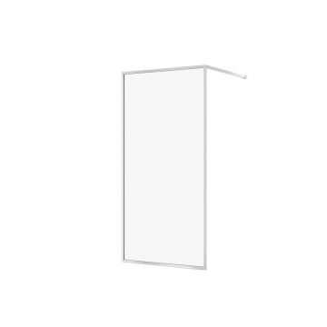 Paravan dus walk-in 100x200 cm Cersanit Larga, sticla securizata, profil crom