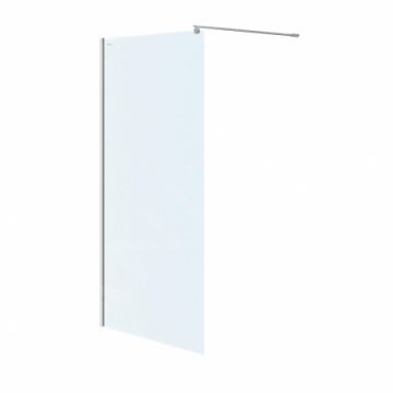 Paravan dus walk-in 120x200 cm Cersanit Mille, sticla securizata, profil crom