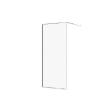 Paravan dus walk-in 90x200 cm Cersanit Larga, sticla securizata, profil crom