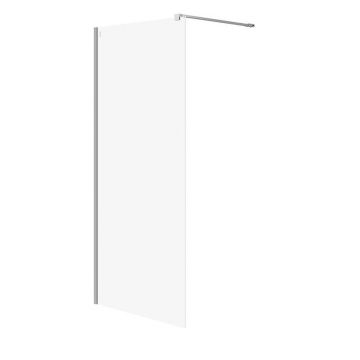 Paravan dus walk-in 90x200 cm Cersanit Mille, sticla securizata, profil crom