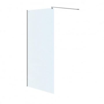 Paravan dus walk-in 90x200 cm Cersanit Mille, sticla securizata, profil crom