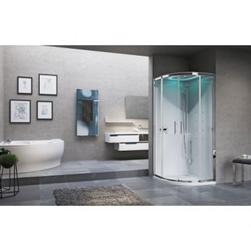 Cabina dus cu sauna Hammam Novellini Eon R90, 90x90 cm - Dimensiune 90x90