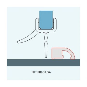 Kit prag Sanswiss Solino pentru usa nisa - Culoare Negru