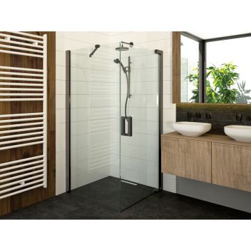 Cabina de dus batanta West WST 03 70x90 cm Negru