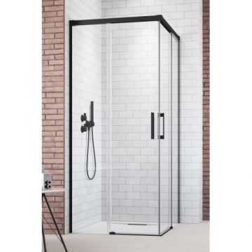 Cabina de dus Radaway Idea Black KDD 90x90cm, negru - Dimensiune 90x90