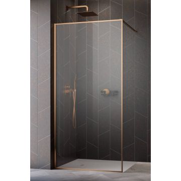 Cabina de dus tip Walk-in Radaway MODO F II Brushed Copper 100 cm profil cupru periat