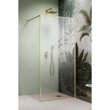 Cabina de dus tip Walk-in Radaway MODO F II Brushed Gold 100 cm profil auriu periat