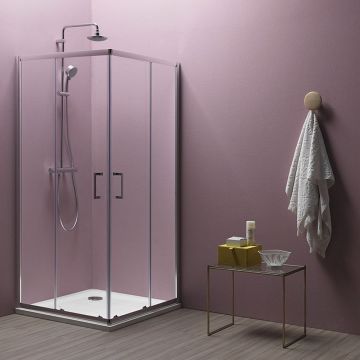 Cabina dus sticla patrata 80x80 cm KolpaSan Eco Quat