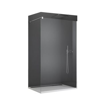 Paravan dus sticla walk-in 80x200 cm cu cadru metalic crom Sanswiss Easy