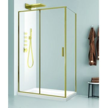 Cabina de dus Mediterraneo Petra Gold dreptunghiulara 100 x 80 cm Auriu Periat Cabina de dus Mediterraneo Petra Gold dreptunghiulara 100 x 80 cm Auriu Periat
