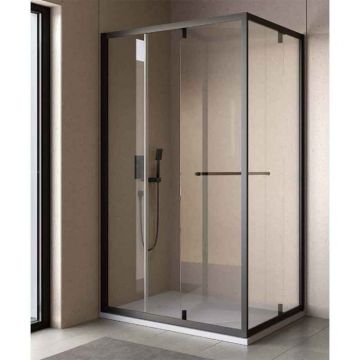 Cabina dus cu usa glisant, rotativ, 120 x 80 cm, negru mat, Kolpasan, Stellar Uni Cabina dus cu usa glisant, rotativ, 120 x 80 cm, negru mat, Kolpasan, Stellar Uni
