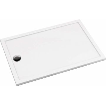 Cadita de dus dreptunghiulara, din acril, alba, 100x80x4.5 cm, Deante Prizma Cadita de dus dreptunghiulara, din acril, alba, 100x80x4.5 cm, Deante Prizma